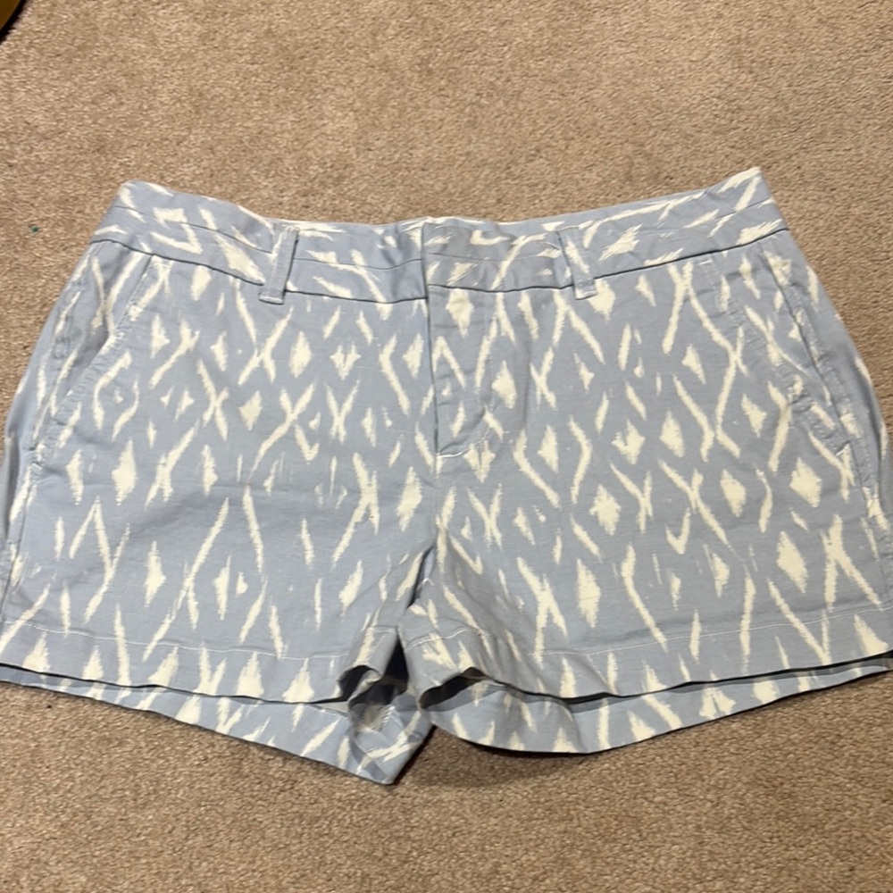 Gap Patterned Blue and White Women Shorts